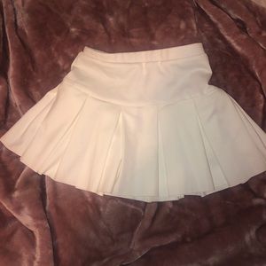Lioness White Mini Pleat Skirt